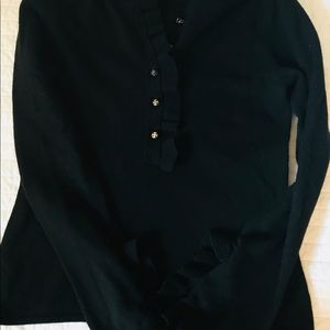 XS Tory Burch cashmere sweater with ruffle